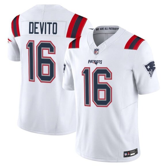 Mens Youths Choose Tommy DeVito White Stitched Jersey Vapor